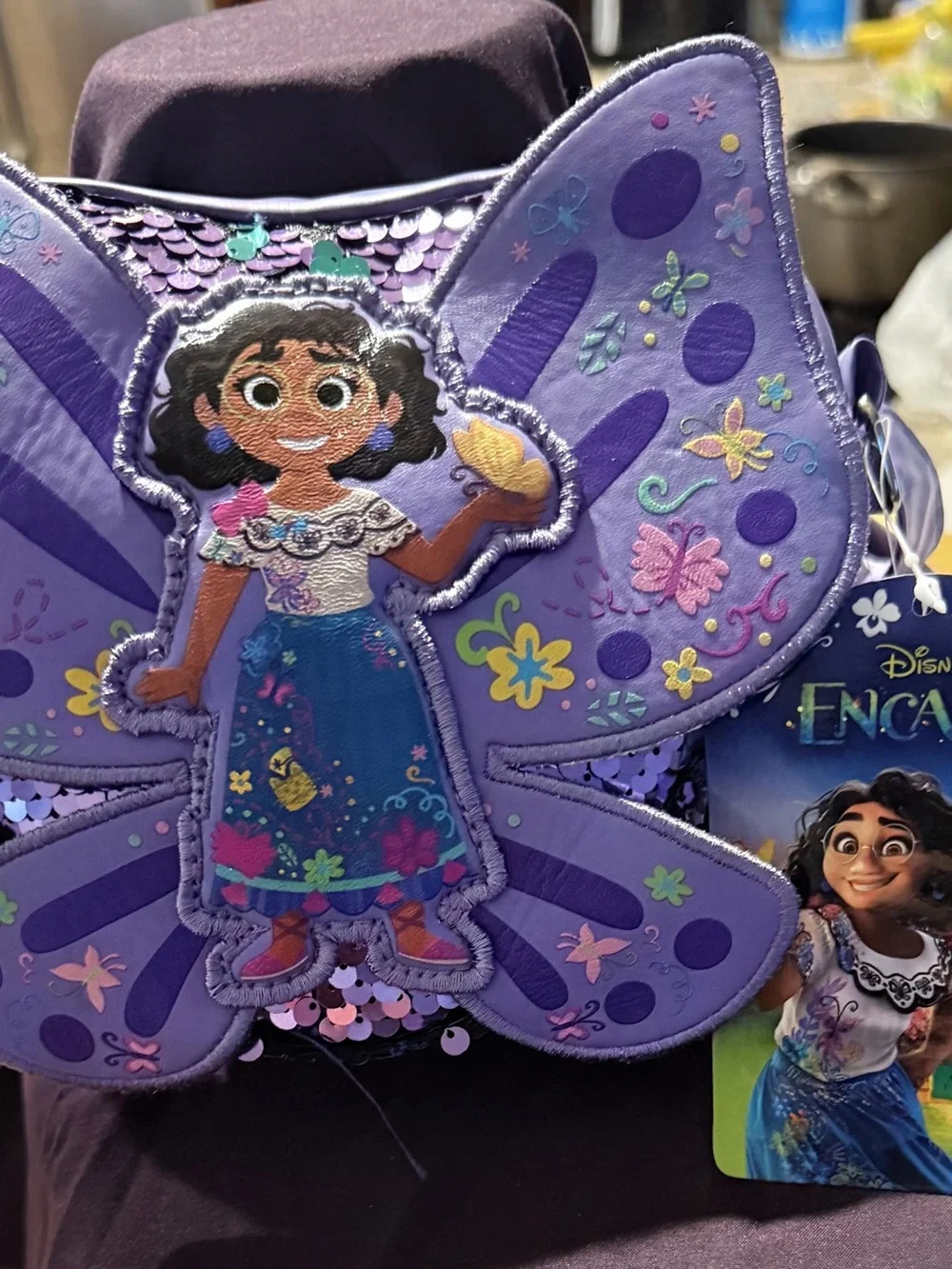 Disney Purple & Teal Mirabel Butterfly Dress-Up Patch